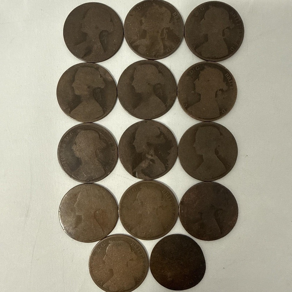 1875 VICTORIA D:G: BRITT REG: F:D: One‎ Penny Coin
